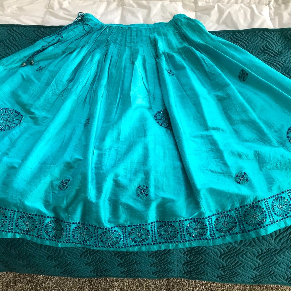 Exquisite silk full skirt